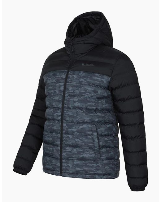 Mountain Warehouse Blue Seasons Ii Camo Padded Jacket for men