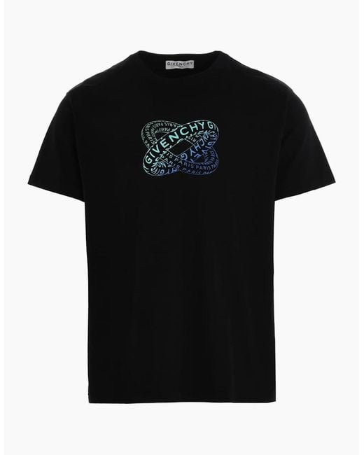 Givenchy Black Infinity Rings Logo T-Shirt for men