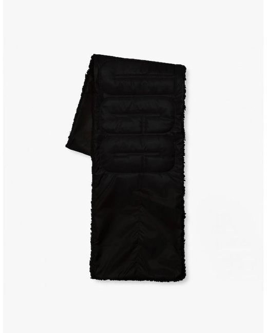 Ugg Black Aand Puffer Scarf: O/S