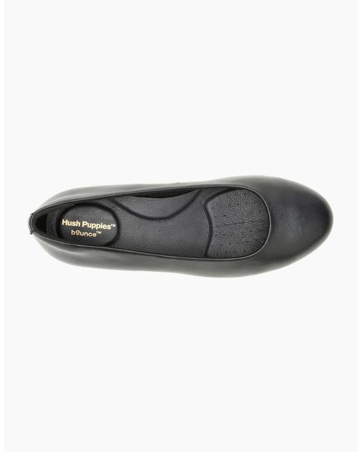 Hush Puppies Black Alice Flat Ballerina Ballerina Shoes