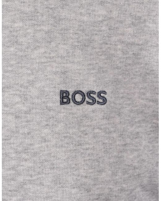 Boss Gray Boss We_Edge Sweatshirt Open for men