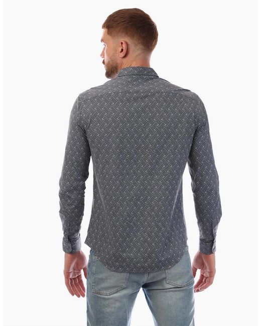 Emporio Armani Gray Slim Fit Shirt for men