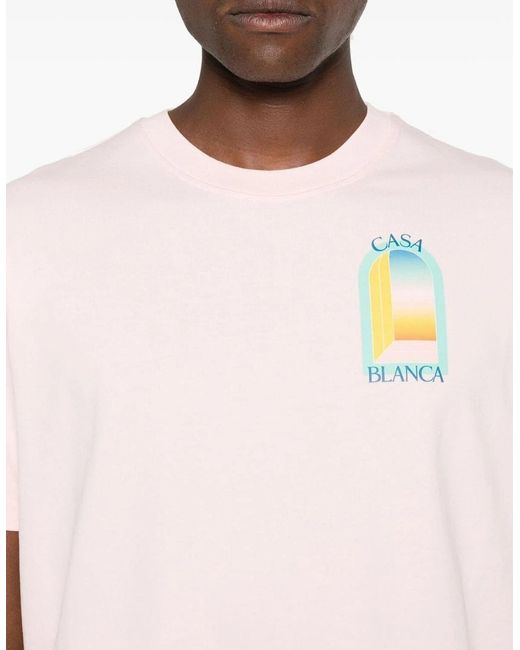 Casablanca Pink L'Arch Colore T-Shirt for men