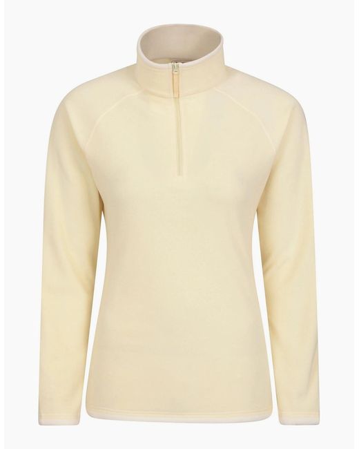 Mountain Warehouse Natural Ladies Montana Half Zip Fleece Top