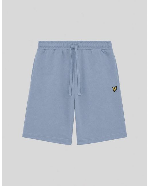Lyle & Scott Blue Cotton Sweat Shorts for men