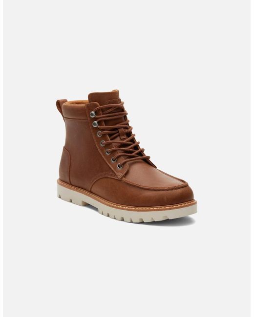 TOMS Brown Palomar Leather Tan Boots for men