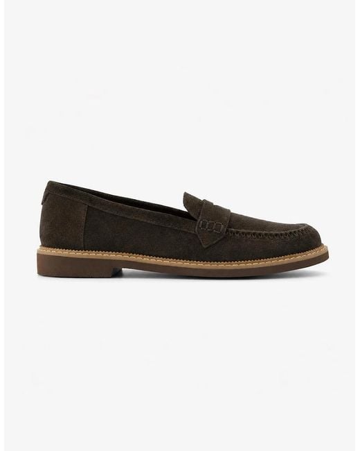 TOMS Black Marie Loafer Shoes Dark