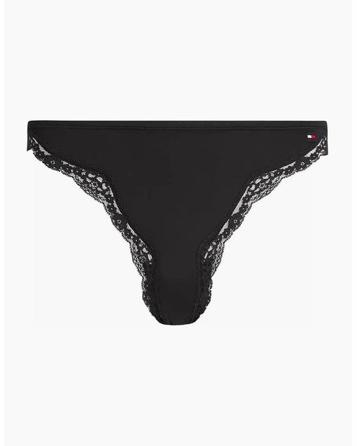 Tommy Hilfiger Black Th Micro Lace Brief