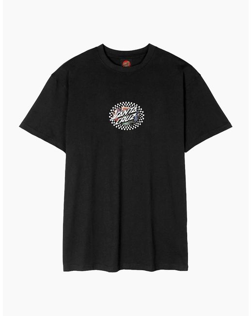 Santa Cruz Black Collage Oval Dot Short Sleeve T-Shirt for men