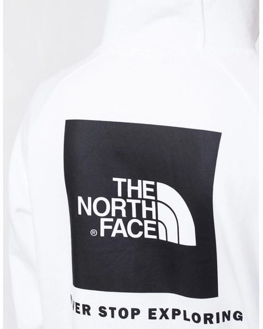 The North Face White Raglan Box Hoodie for men
