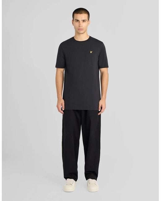 Lyle & Scott Black Relaxed Cotton T-Shirt for men
