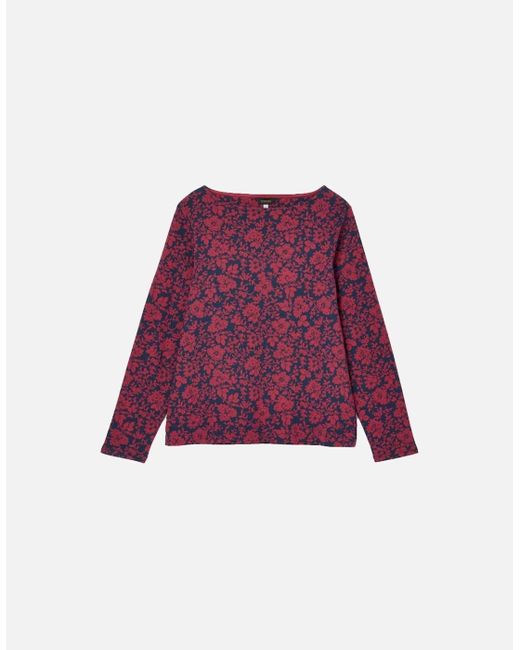 Joules Purple Harbour Print Long Sleeve Top