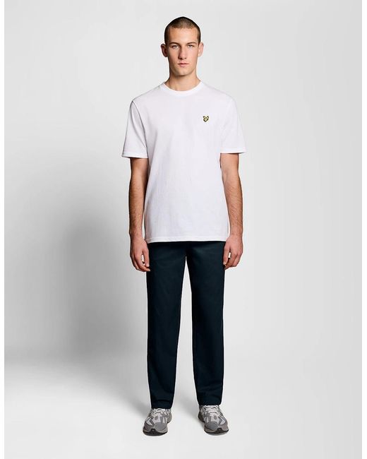 Lyle & Scott White Everyday Straight Leg Trousers for men