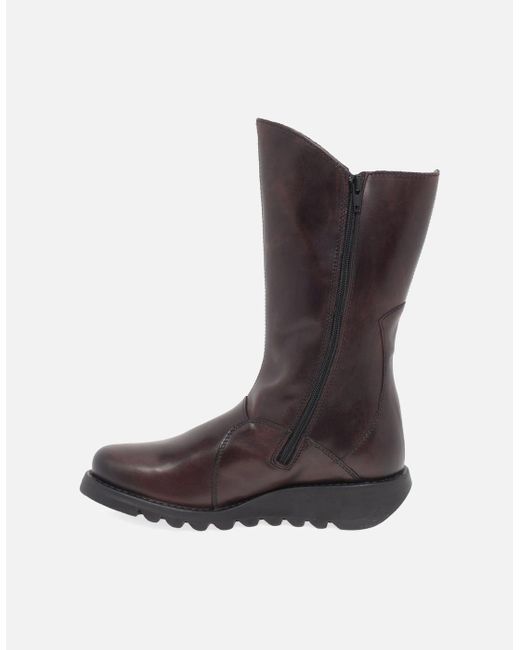Fly London Brown Mes 2 Leather Calf Boots