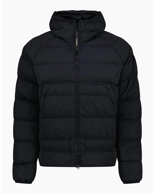 C P Company Black Eco-Chrome R Goggle Jacket for men