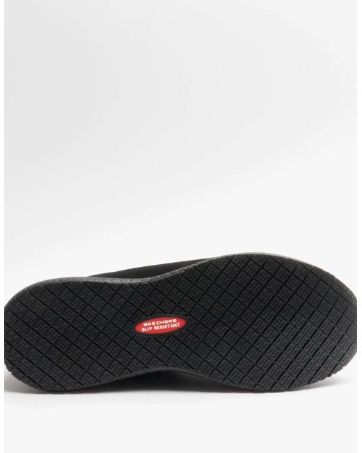 Skechers Black Work 77222Wec Squad Wide Fit Sr Occupational Trainers