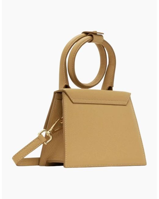 Jacquemus Metallic Le Chiquito Noeud Camel Bag