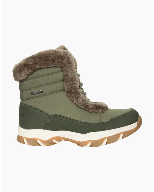 Mountain Warehouse Green Ladies Ohio Thermal Short Shaft Snow Boots