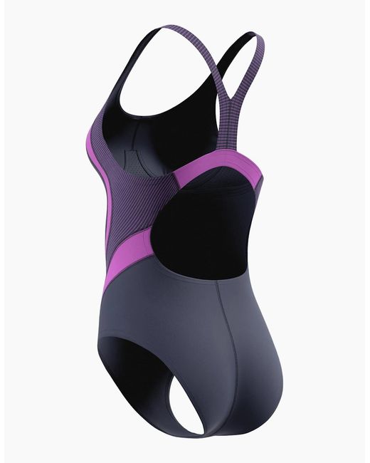 Speedo Blue Ladies Quantum Splice Contrast One Piece Swimsuit
