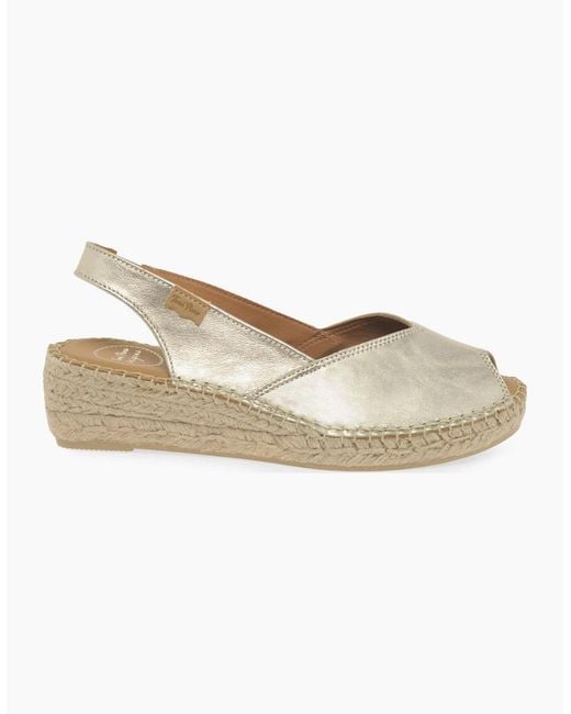 Toni Pons White Bernia Wedge Heel Espadrilles Sandals