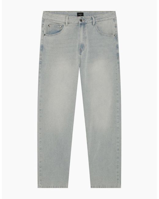 Magrit Gray Core Straight Jeans for men