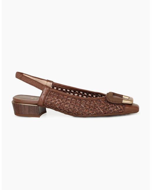 Hispanitas Brown Azucena Low Heeled Slingbacks