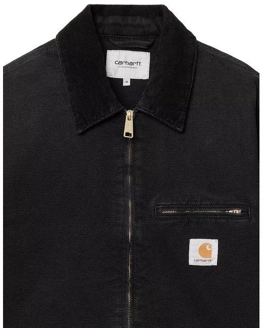 Carhartt Black Detroit Jacket/ Stone Canvas for men