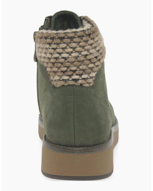 Marco Tozzi Green Dallas Ankle Boots