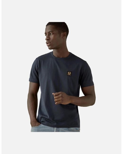 Belstaff Blue Short Sleeved T-Shirt Dark Ink for men