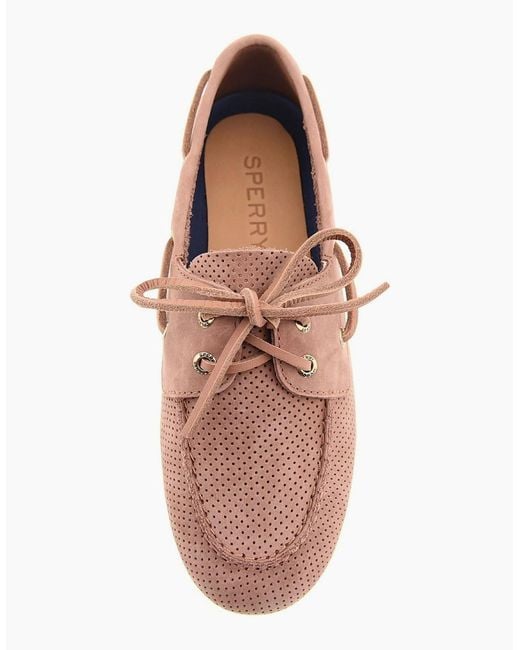 Sperry Top-Sider Pink Sperry Slim Boat Shoe Leather Amaretto Boat Shoes