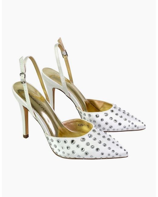 XY London Metallic Ladies Shelly Pointed Bridal High Heels