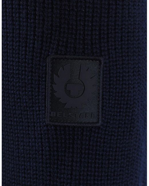 Belstaff Blue Compound Cardigan Jacket Dark Ink for men