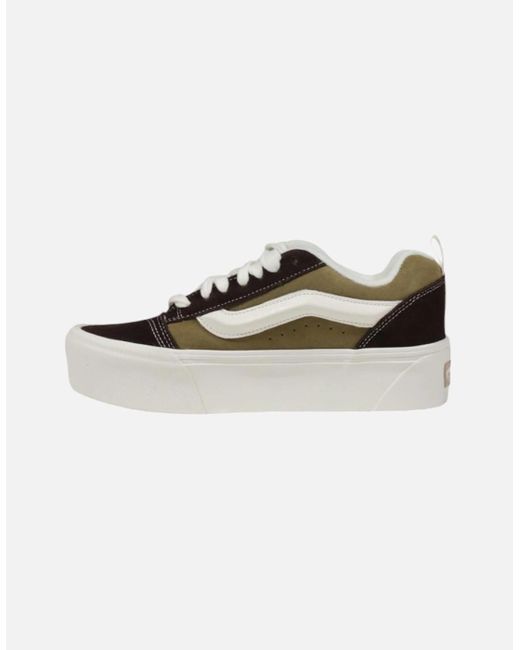 Vans Green Leather Lace-Up Rubber Sole Sneakers