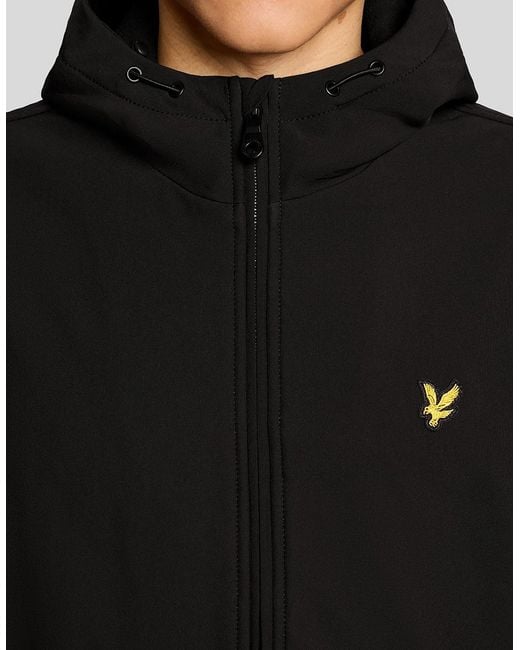Lyle & Scott Black Fleece Lined Softshell Jacket for men
