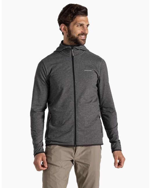Craghoppers Gray Deft Nosilife Full Zip Hoodie for men
