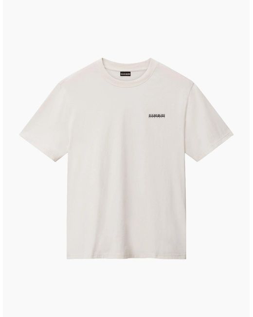Napapijri White S-Small Box T-Shirt for men
