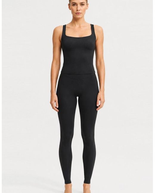 Nike Black Skims Ladies Matte Square Neck Tank Top