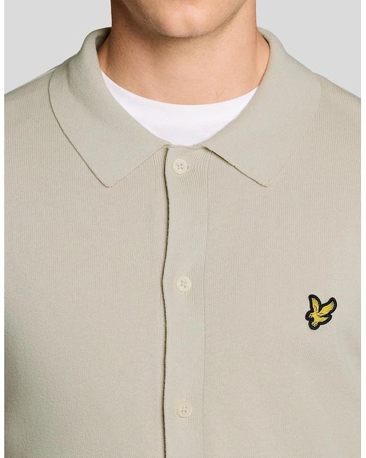 Lyle & Scott Natural Cotton Knitted Shirt for men