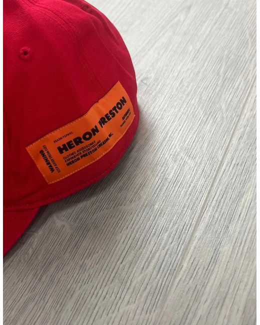 Heron Preston Red Baseball Cap