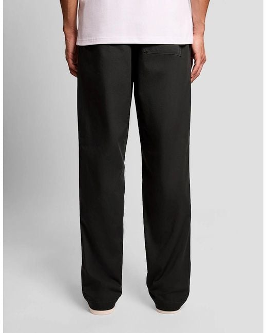 Lyle & Scott Black Everyday Straight Leg Trousers for men
