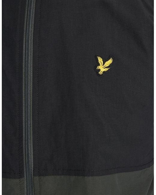 Lyle & Scott Gray Colour Block Water Resistant Jacket for men