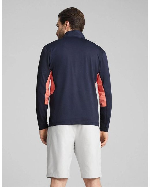 PUMA Blue Pure Quarter Zip Pullover Jumper for men