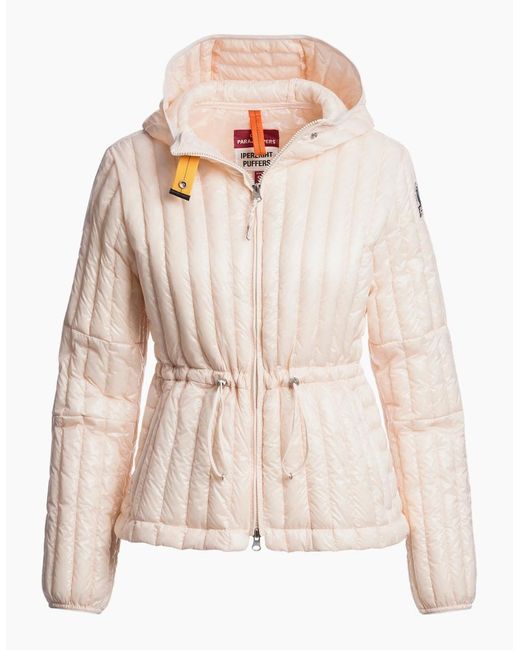 Parajumpers White Kun Blush Hooded Down Jacket