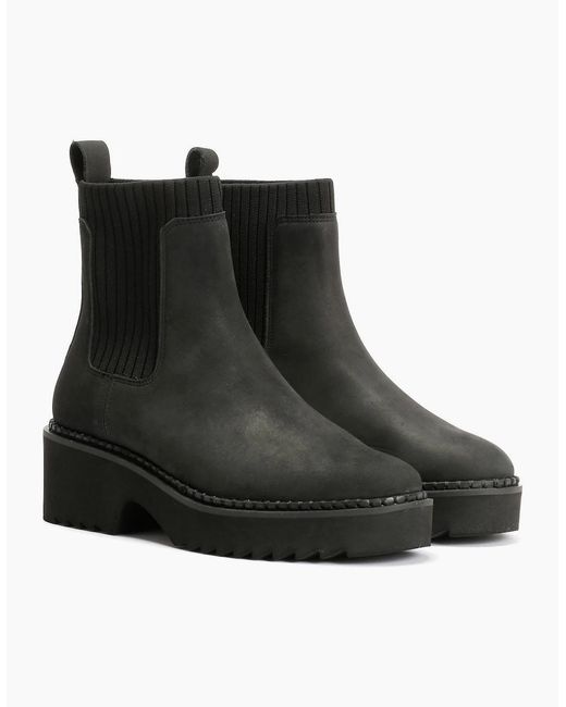 TOMS Black Millie Nubuck Leather Boots