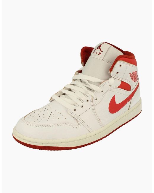 Nike White Air Jordan 1 Mid Se Trainers Fj3458 160 for men