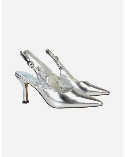 XY London Ladies Valerie Metallic High Stiletto Heel Court Shoes