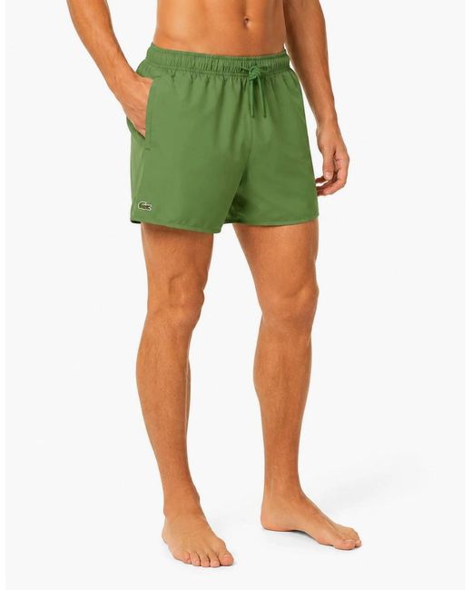 Lacoste Green Quick-Dry Swim Shorts Lettuce for men