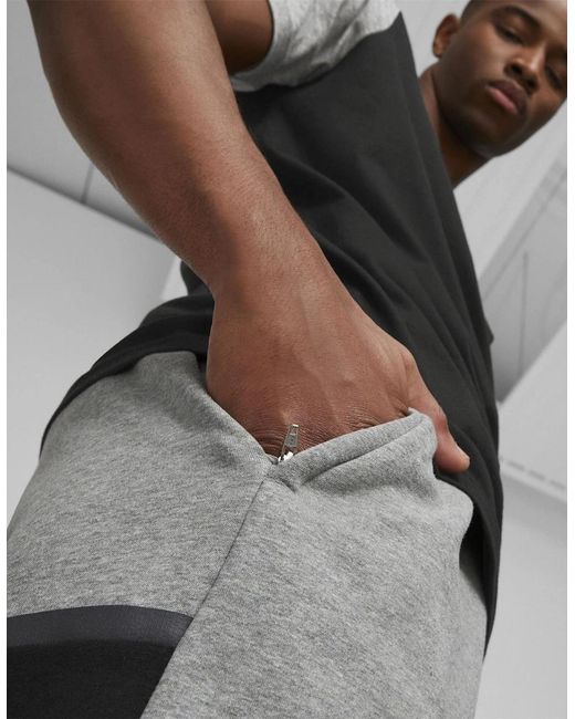 PUMA Gray Teamcup Casuals Shorts Football Shorts for men