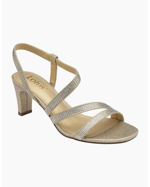 Lotus Metallic Bernadette Heeled Sandals