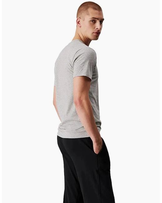 Calvin Klein Black 3-Pack Cotton Microfibre Stretch Crew-Neck T-Shirts for men